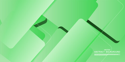 Abstract blue background design concept, dynamic green color pattern elements. Futuristic overlapping square banner style. Vector Eps10