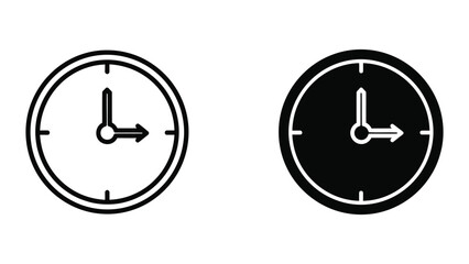 Elegant Clock and Time Icon for Scheduling, Productivity, and Digital Reminders
