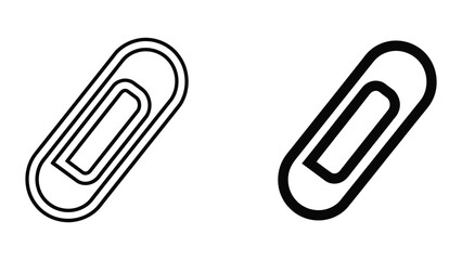 Obraz premium Paperclip Attachment and Link Symbol Icon Set
