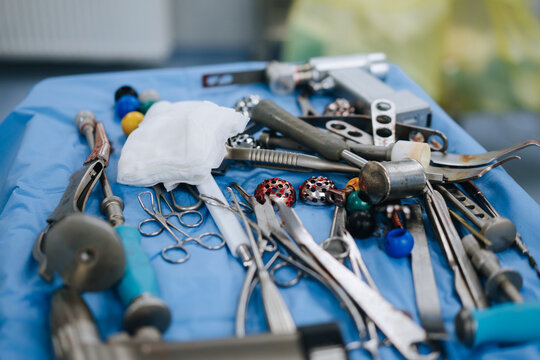 Medical instruments on the table