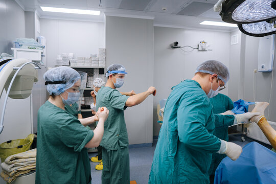 Medical team during surgery in the hospital