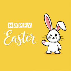Obraz premium Happy easter bunny cartoon character