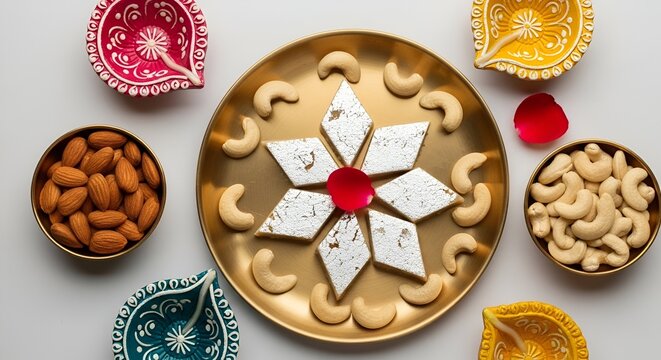 Kaju Katli Kaju Barfi Burfi cashew fudge candy woman hand serving Indian sweet mithai festival dessert Diwali Dussehra Holi ganesh chaturthi Ram navami Durga pooja Navratri Mumbai Kerala Sri Lanka
