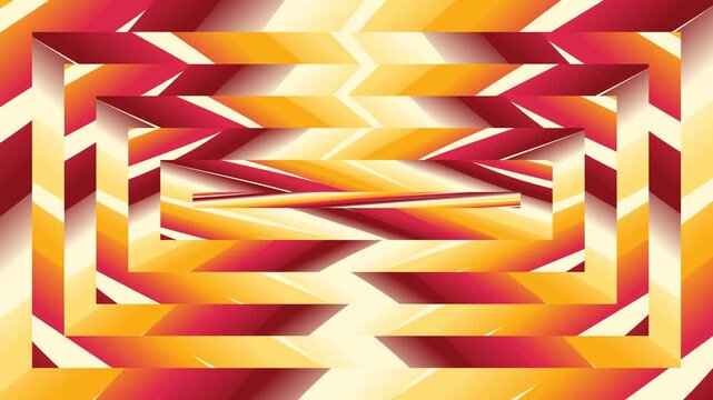 Abstract 3D Geometric Shapes in Motion.