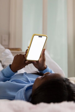 Mobile phone screen in hand 