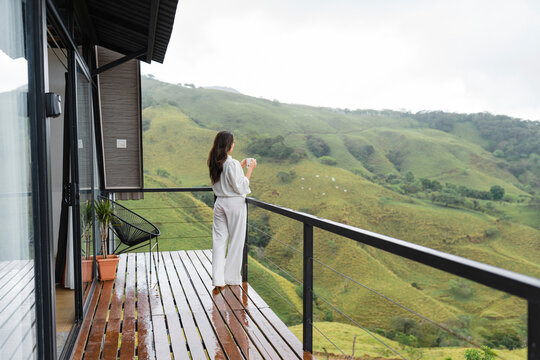 Scenic view with a mug