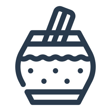 Horchata traditional mexican drink beverage icon