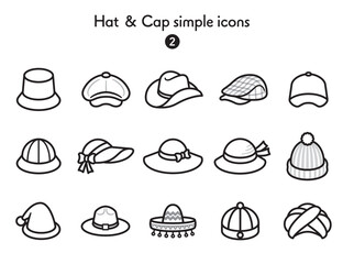 シンプルアイコン集 帽子 © Armadilloz