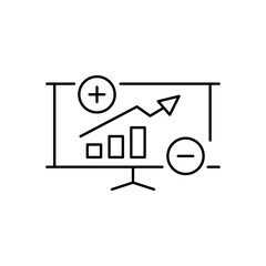 成果報告をイメージしたビジネスアイコン