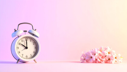 Alarm Clock and Flowers