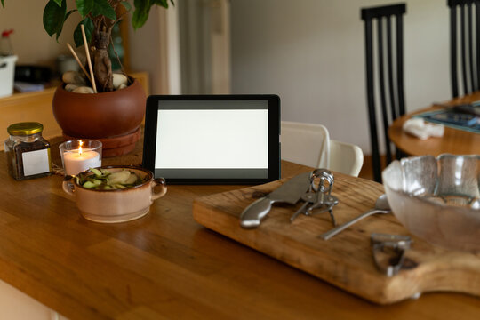 Kitchen setup for dessert prep