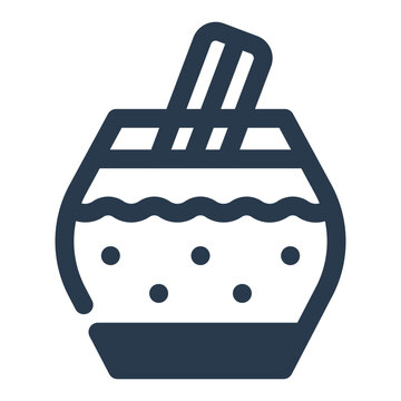 Horchata traditional mexican drink beverage icon