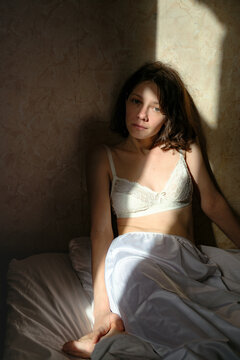 
portrait of a woman in underwear