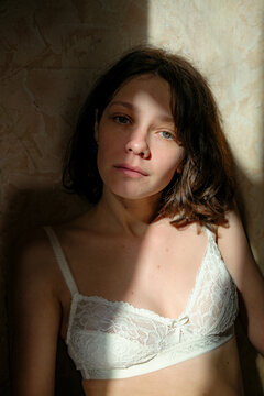 
portrait of a woman in underwear