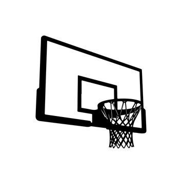 Vector basketball hoop and backboard icon