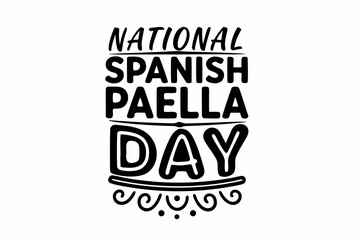 Obraz premium National Spanish Paella Day Celebration Vector, Seafood and Rice Dish Design