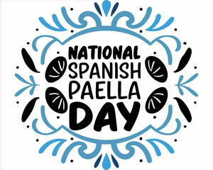 Obraz premium Spanish Paella Dish Vector, National Food Celebration Illustration