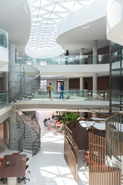 Modern Vertical Office With Spiral Staircase