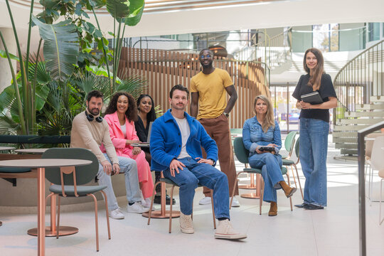 Creative Team In Office Atrium