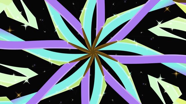 Vibrant Kaleidoscope Patterns with Colorful Shapes.