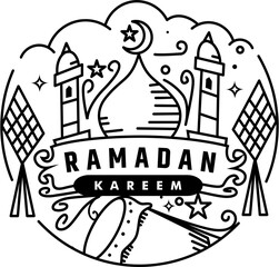 Ramadan Kareem Islamic Illustration Design.