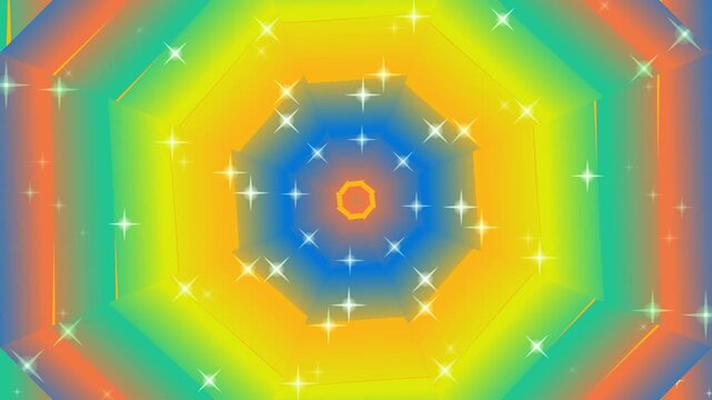 Vibrant Kaleidoscope Patterns with Sparkling Effects.