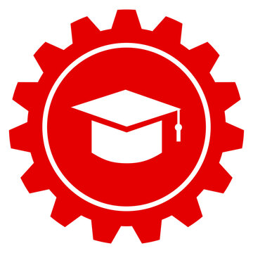 Einstellungen Bildung Studium Universit&auml;t Abschluss Vektor Grafik mit Doktorhut Symbol transparent PNG f&uuml;r Lernmanagement und Akademie