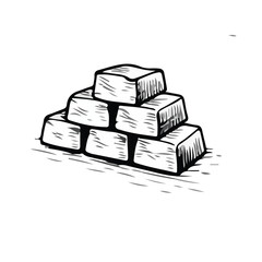 Hand-drawn excavator illustration in vintage black and white sketch style representing heavy construction machinery isolated on white.