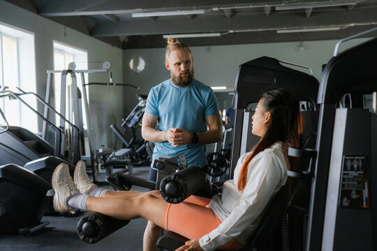Gym session with a trainer