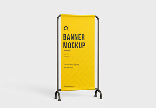 Street Stand Banner Mockup Template