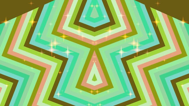 Geometric Pattern with Sparkling Lights.