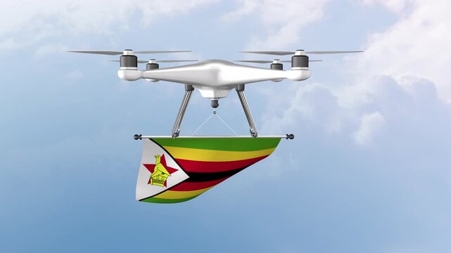 Zimbabwe Flag Hoisting Using A Drone