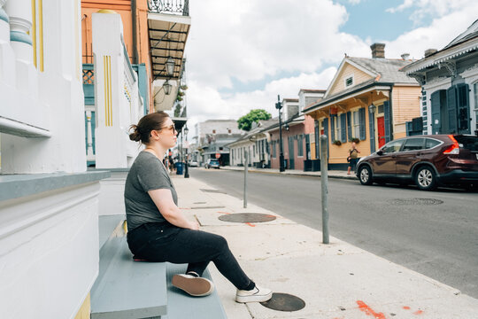 Woman Enjoying New Orleans