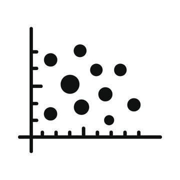 Black scatter plot graph on a, ui elements