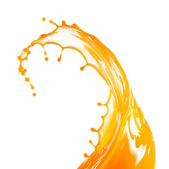 Orange liquid splash