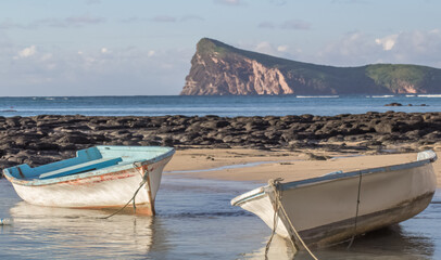 Barques &agrave; Bain-Boeuf, Coin de Mire, &icirc;le Maurice 