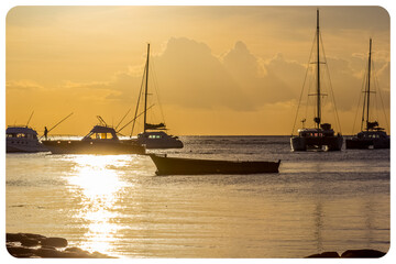 Coucher de soleil sur l&rsquo;&icirc;le Maurice 