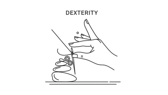 Hand with Needle and Thread
