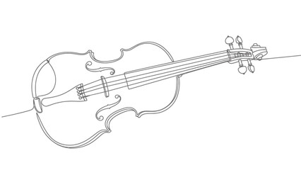 Fototapeta premium Violin Outline
