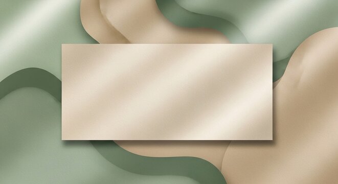 Minimal Organic Shapes Background In Soft Green Tones