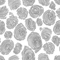 Fototapeta premium Seamless Pattern of Diverse Human Fingerprint Textures