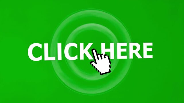 A vibrant green button with the text 'CLICK HERE' invites interaction. Ideal for digital marketing, website design, or user interface concepts.