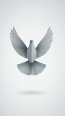 Fototapeta premium White Dove with Wings Spread