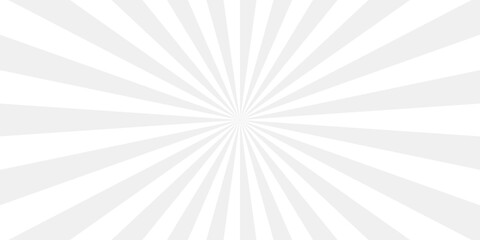 Obraz premium Abstract white and gray retro with sunburst pattern design. Vintage sunrays illustration swirl grunge spiral line. sun beam vector banner design and comic burst gradient concept pattern.