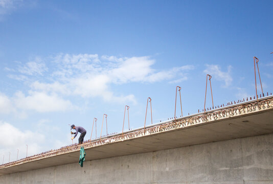 Working on Bridge Construction
