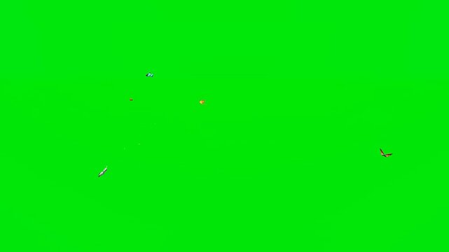 New 3D animated butterflies isolated on a green screen. Perfect for VFX, compositing, and HQ video productions. Improve digital scenes with this highly detailed  animal footage.