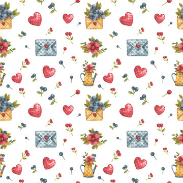 Love envelope pattern illustration