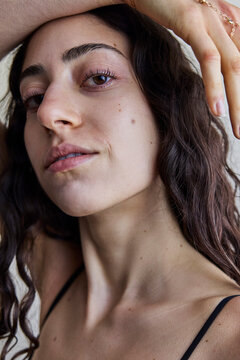 Young model with a hand chain bracelet
