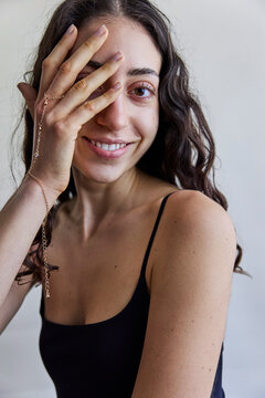 Young model with a hand chain bracelet