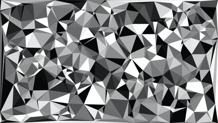 Obraz premium Grayscale geometric abstract triangles background pattern